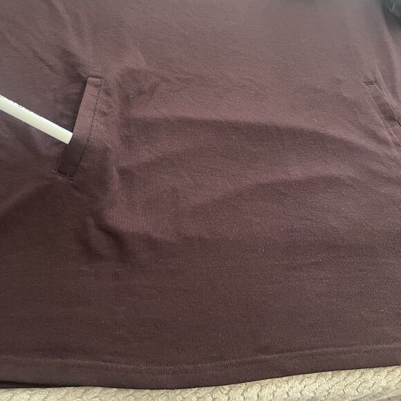 Soft Surrounding Womens Velvet Long‎ Sleeve Brown Tunic Blouse W/Pocket Size L - Picture 4 of 7